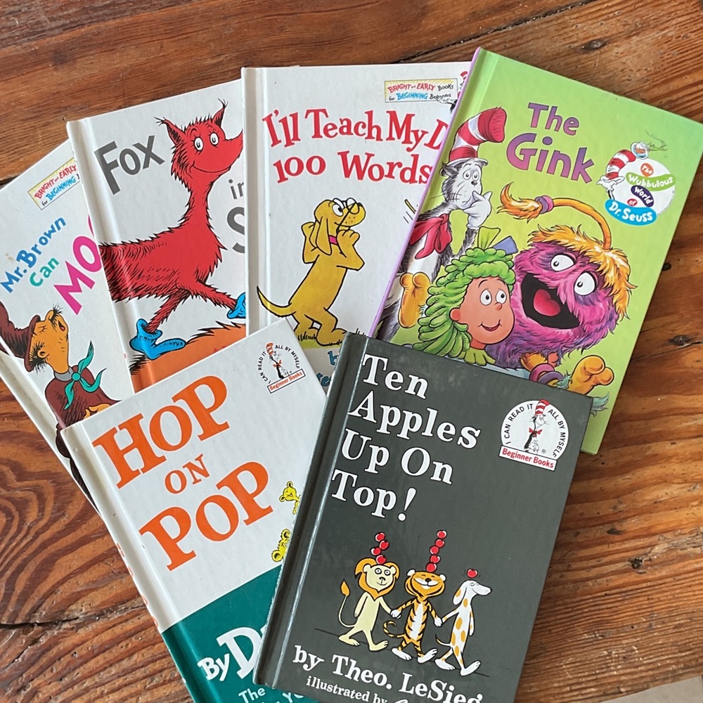 Dr. Seuss Colorful Storybook Set - Red, Yellow, Green, Gray